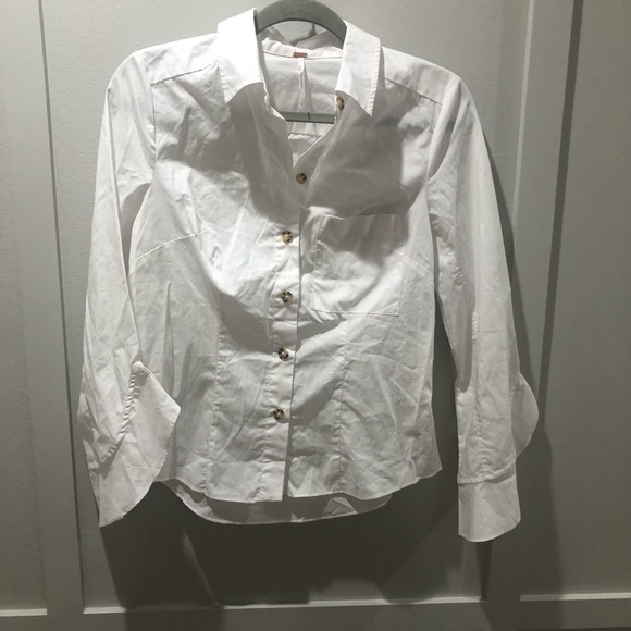 Free people tortoise shell button up - Picture 1 of 6